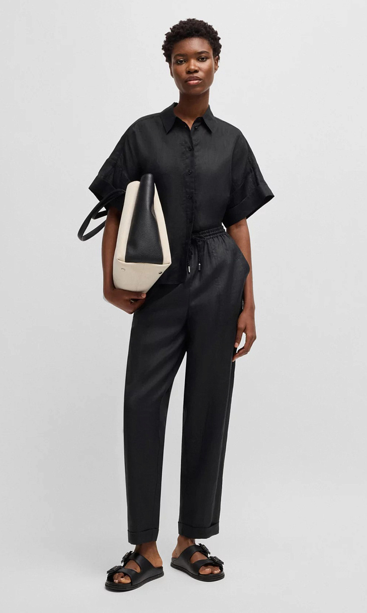 HUGO BOSS: Блуза из рами