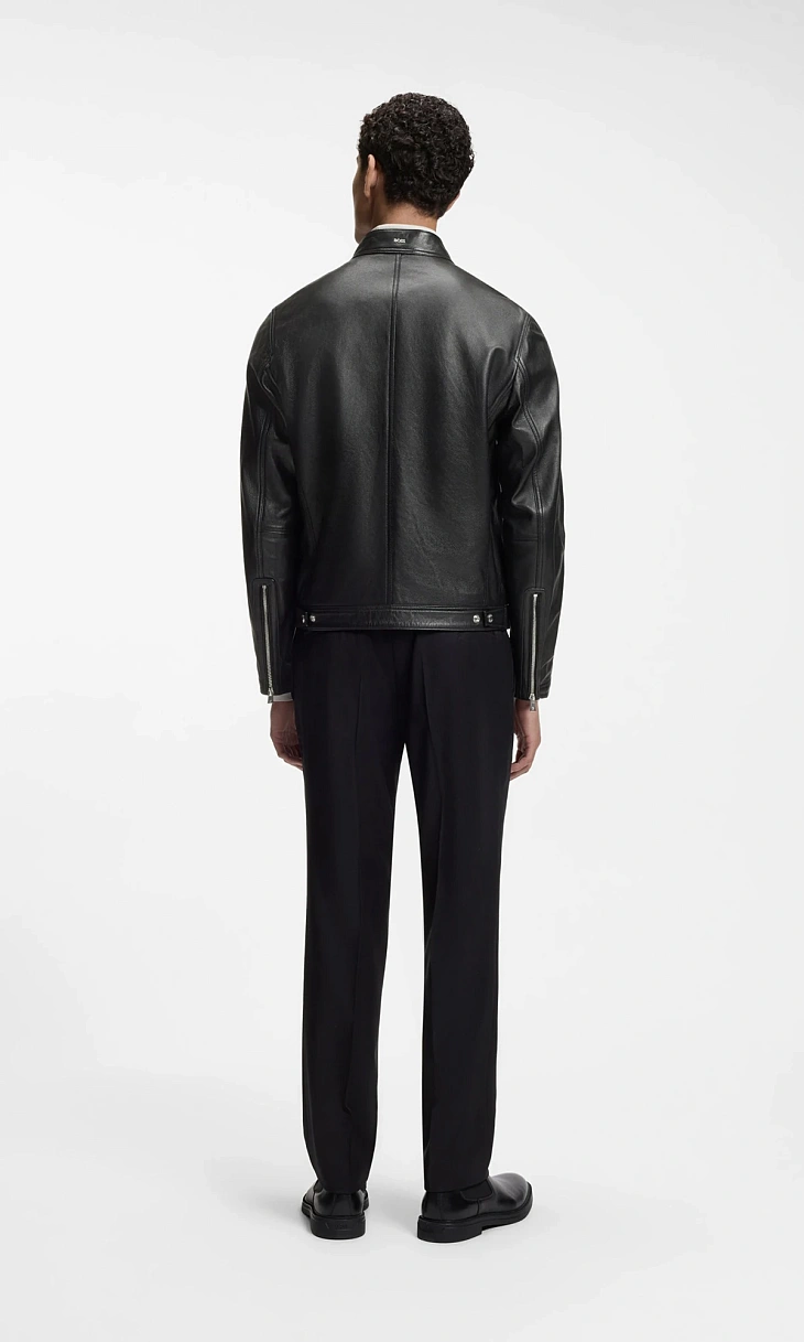 HUGO BOSS: Куртка из кожи