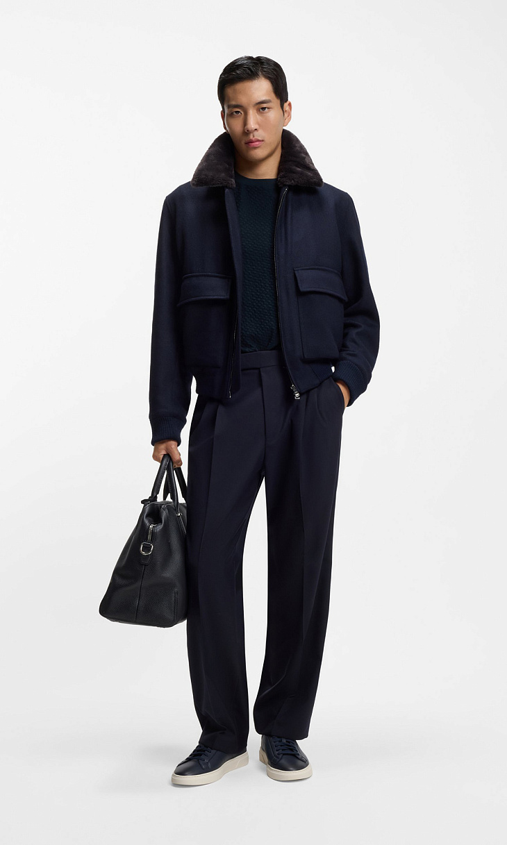 HUGO BOSS: Футболка с жаккардовым узором