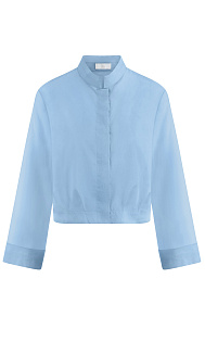 Блуза с воротником-стойкой