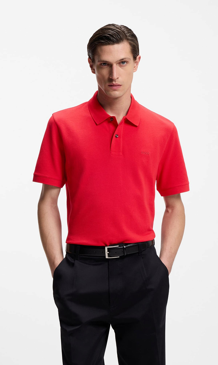 HUGO BOSS: Поло с вышитым логотипом