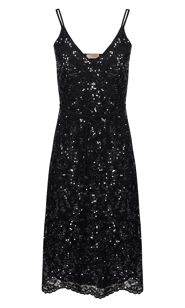 TWINSET: Платье с пайетками