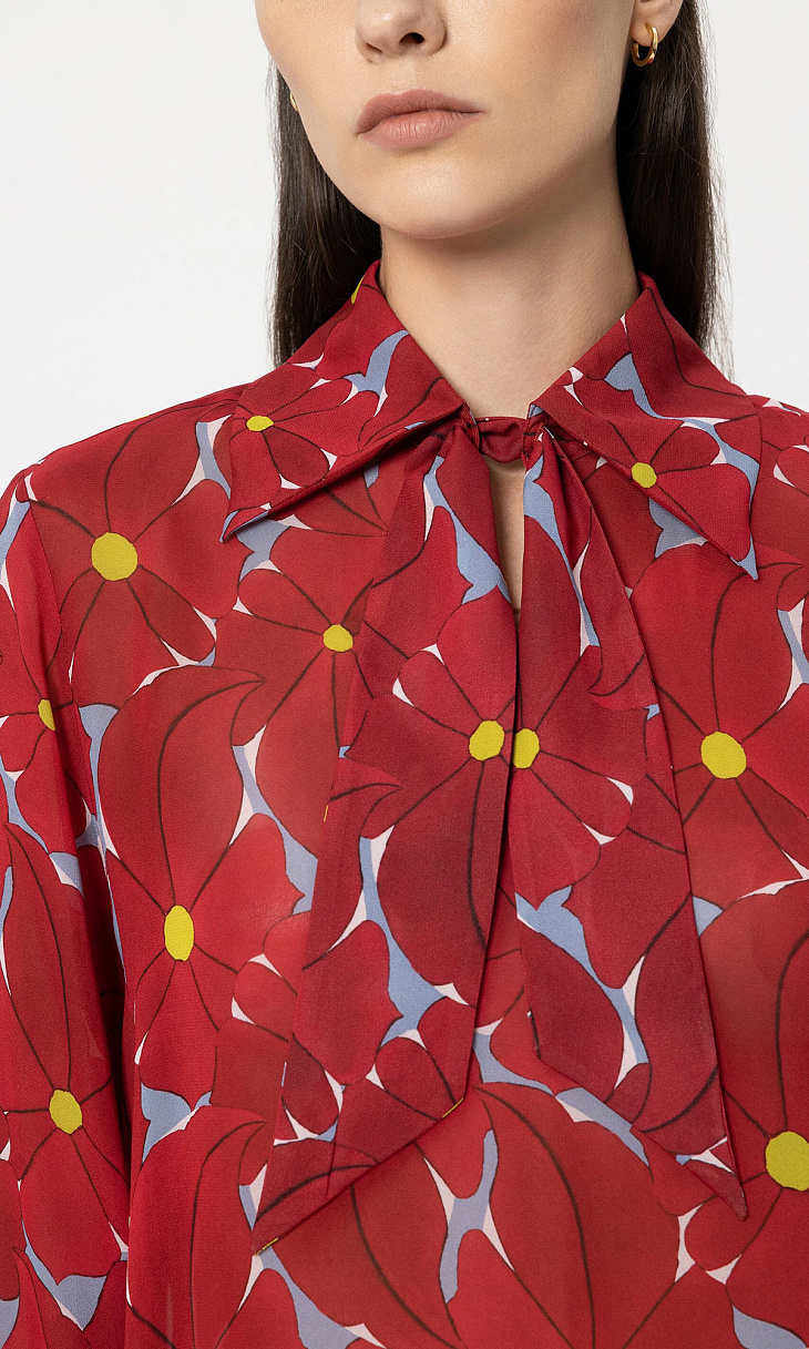 LUISA CERANO: Блуза с принтом