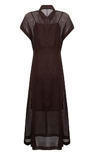 Платье из вискозы и льна