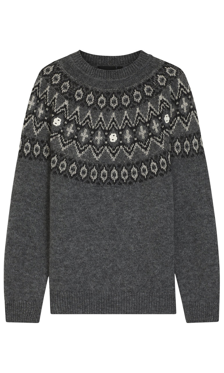 HUGO BOSS: Свитер с жаккардовым узором