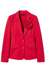 Пиджак с цветочной брошью