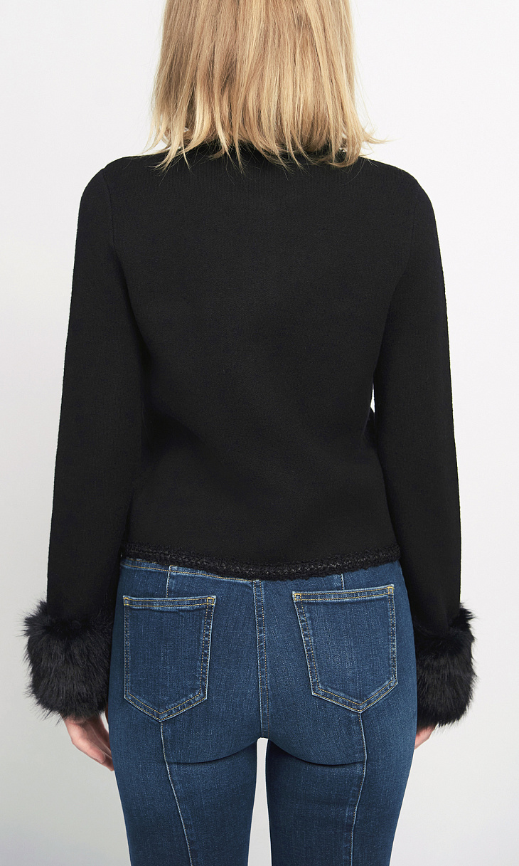 TWINSET: Жакет с манжетами из искусственного меха