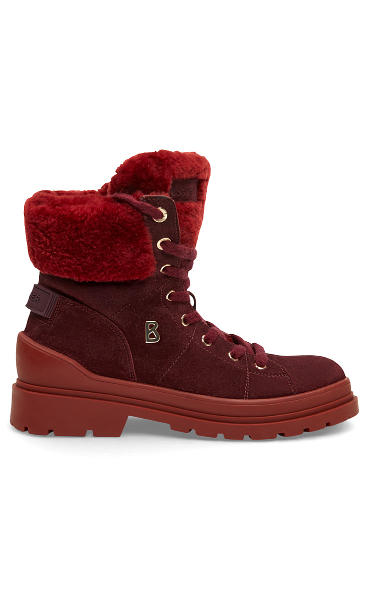 BOGNER: Ботинки из замши и меха