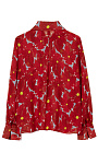 LUISA CERANO: Блуза с принтом