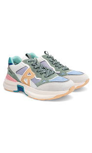 Кроссовки из кожи и текстиля