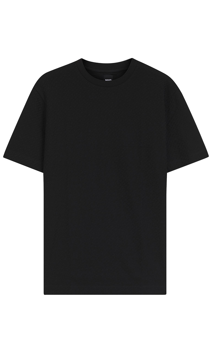 HUGO BOSS: Футболка с жаккардовым узором