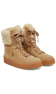 Замшевые ботинки с мехом