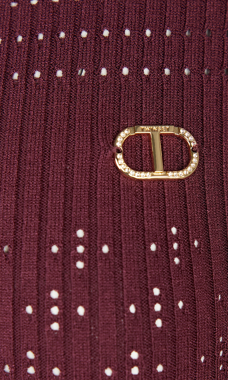 TWINSET: Пуловер с ажурным узором