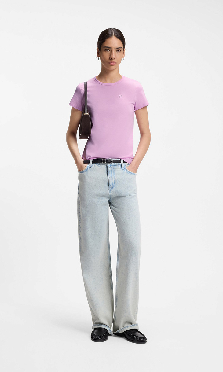 HUGO BOSS: Футболка с вышивкой