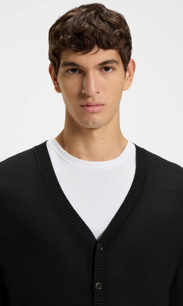 HUGO BOSS: Кардиган из шерсти