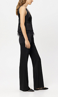 Атласные брюки клеш