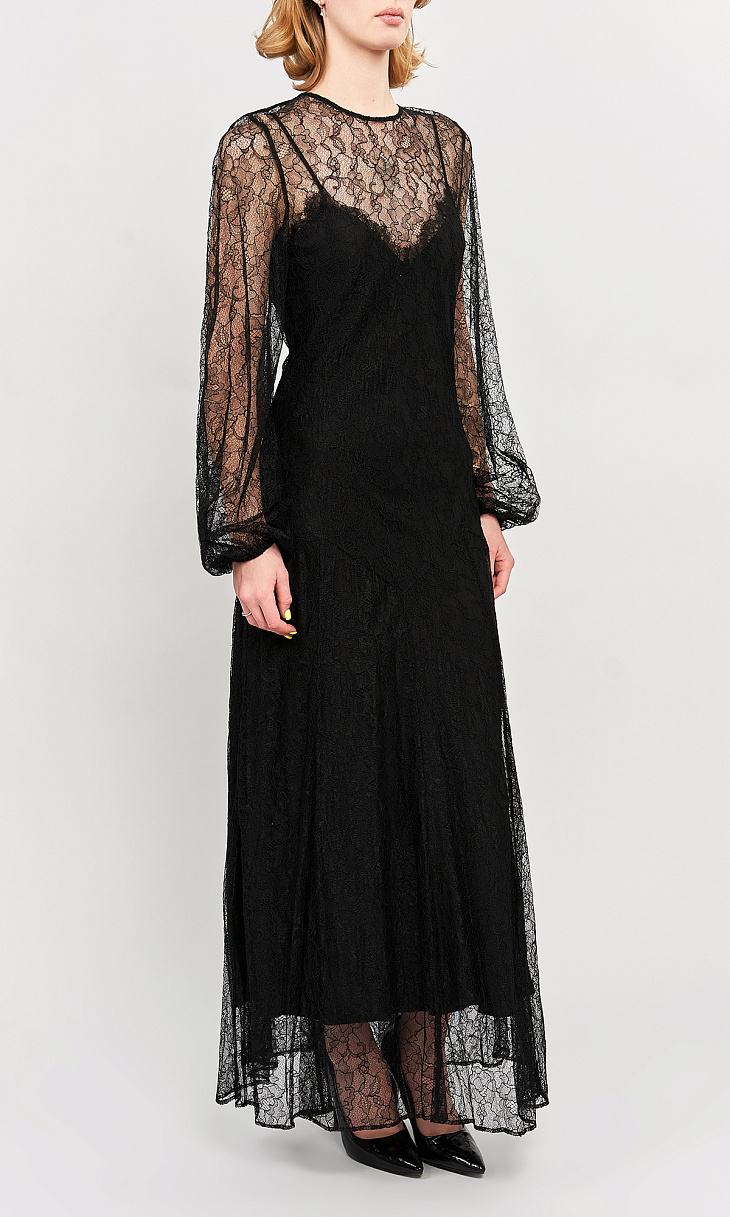 TWINSET: Платье с кружевом