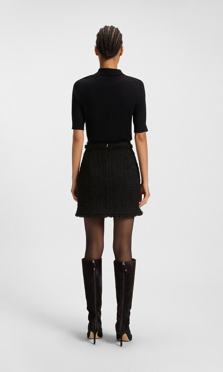 HUGO BOSS: Юбка мини из твида
