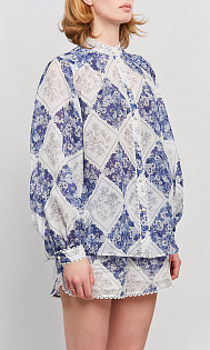 Рубашка с цветочным принтом