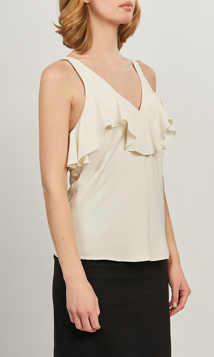 TWINSET: Топ с оборками