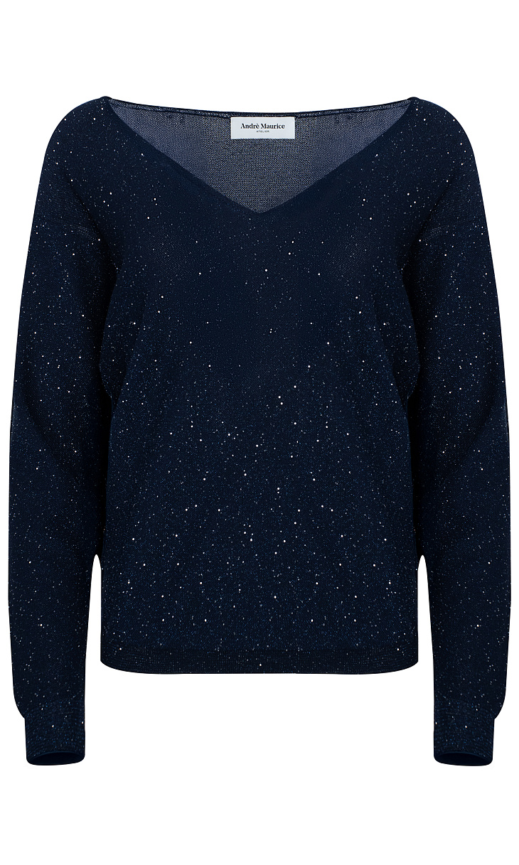 ANDRE MAURICE: Пуловер с пайетками