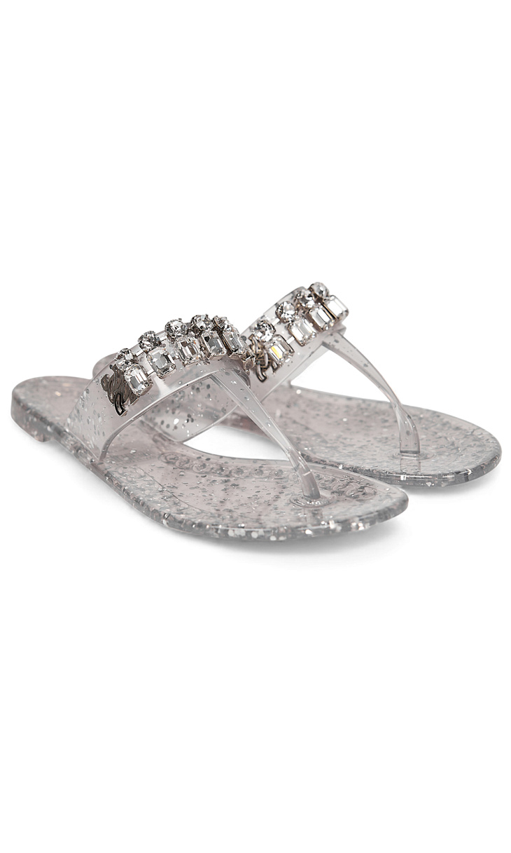 CASADEI: Шлепанцы со стразами