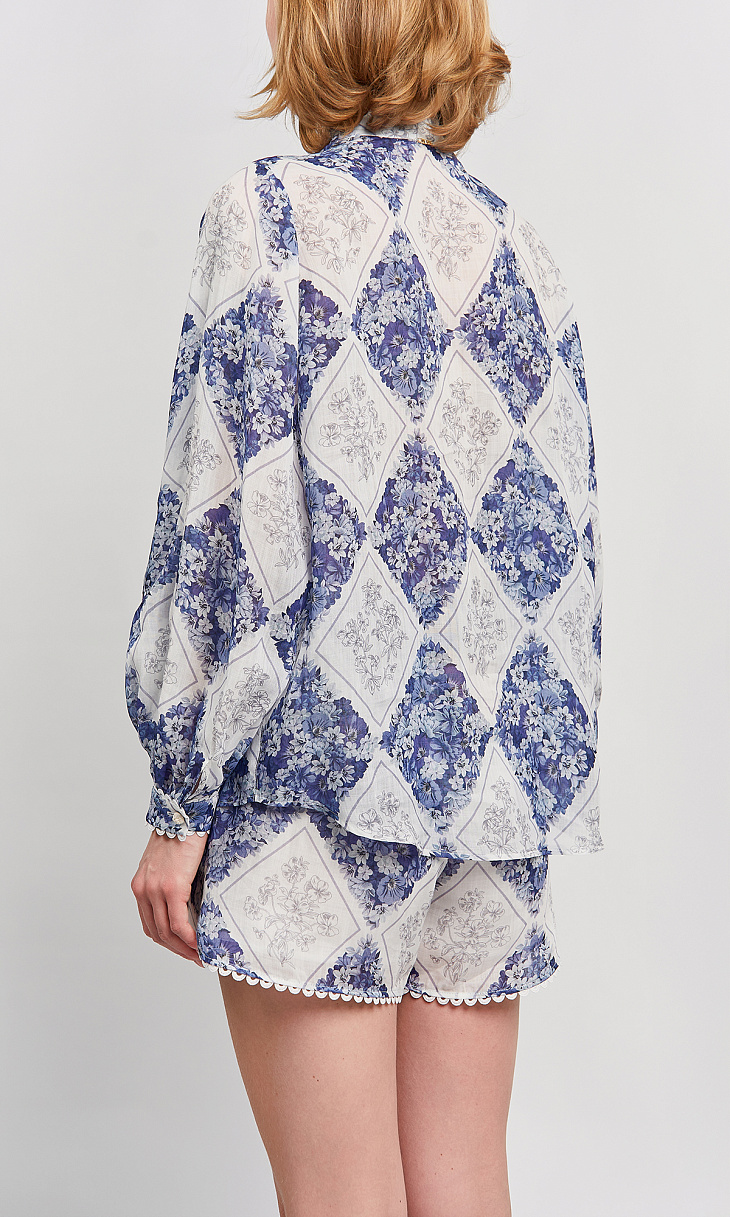 TWINSET: Рубашка с цветочным принтом