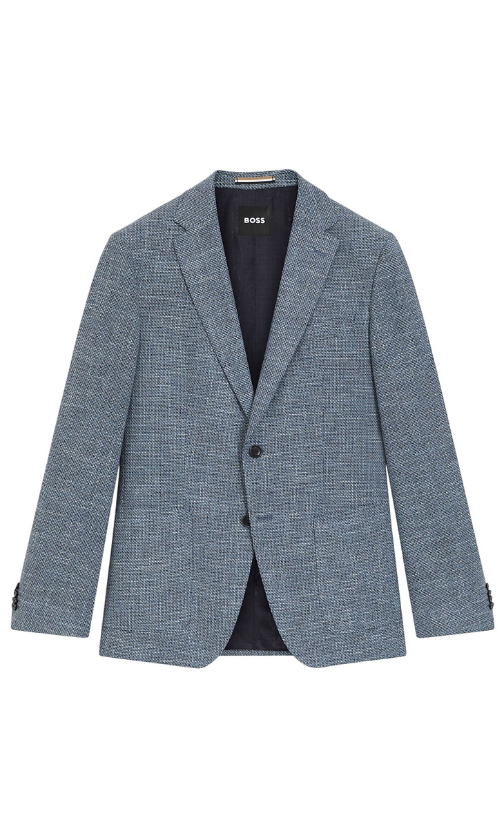 HUGO BOSS: Пиджак из хлопка и льна