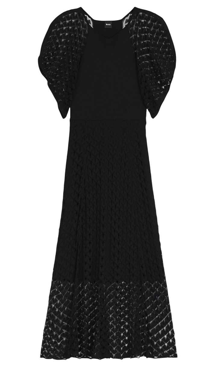 HUGO BOSS: Ажурное платье