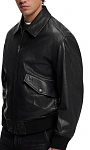 HUGO BOSS: Куртка из кожи