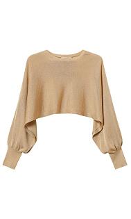 Укороченный пуловер с люрексом