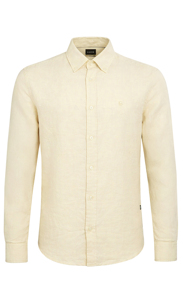 HUGO BOSS: Рубашка из льна