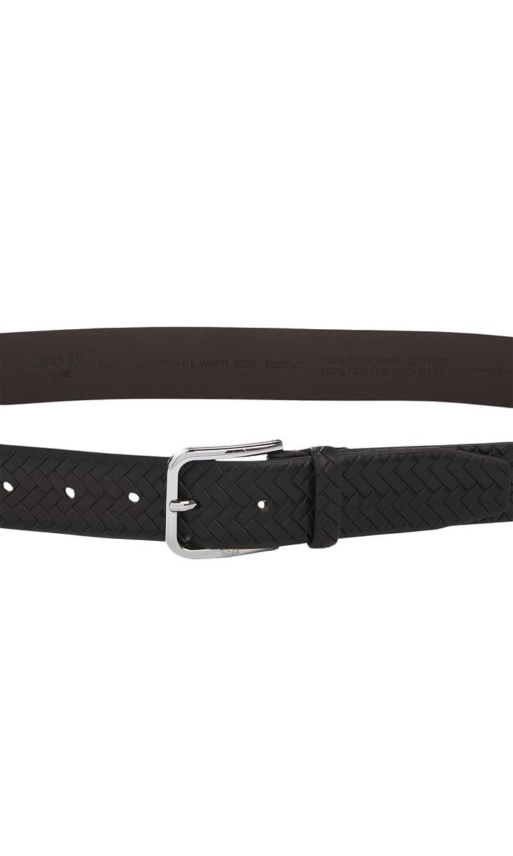 HUGO BOSS: Ремень из плетеной кожи