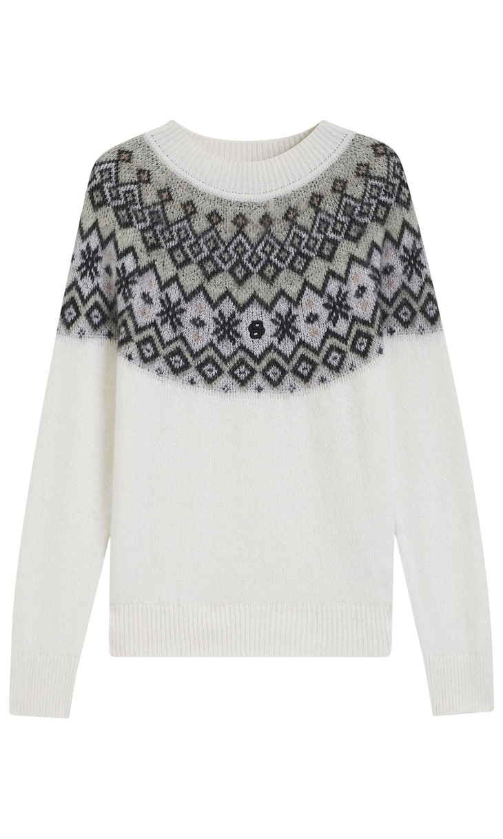 HUGO BOSS: Свитер с жаккардовым узором