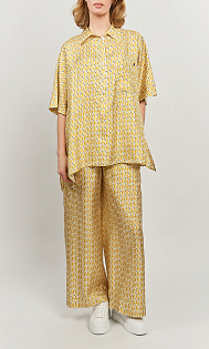 Шелковые брюки с принтом