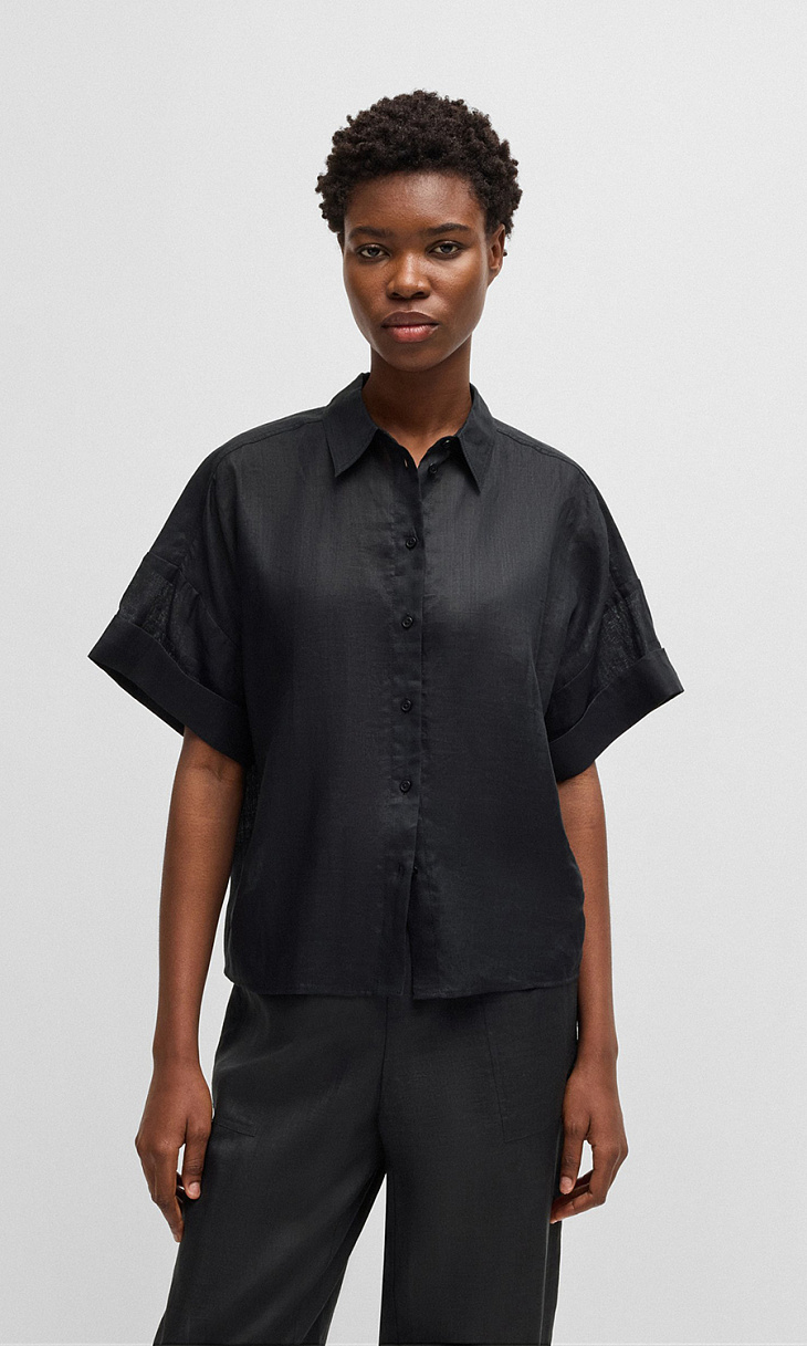 HUGO BOSS: Блуза из рами