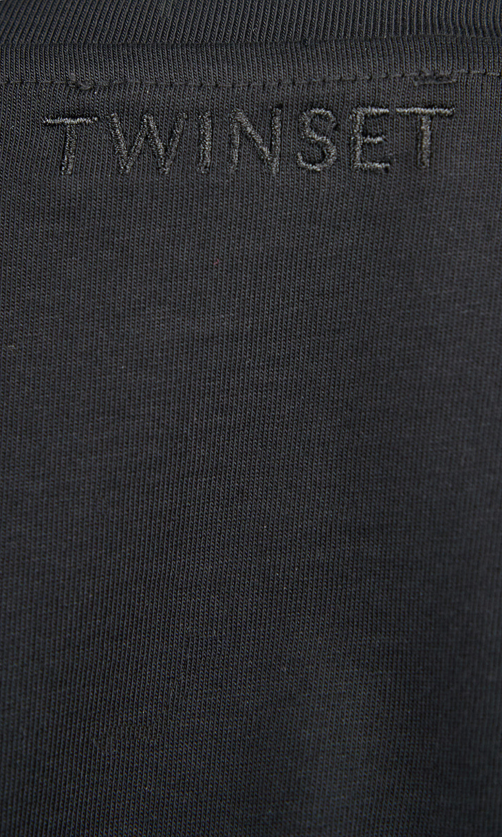 TWINSET: Футболка с кружевом