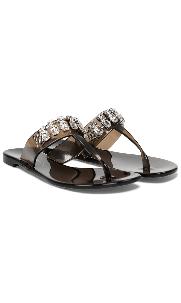 CASADEI: Шлепанцы со стразами