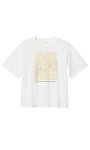 TWINSET: Футболка с принтом и вышивкой