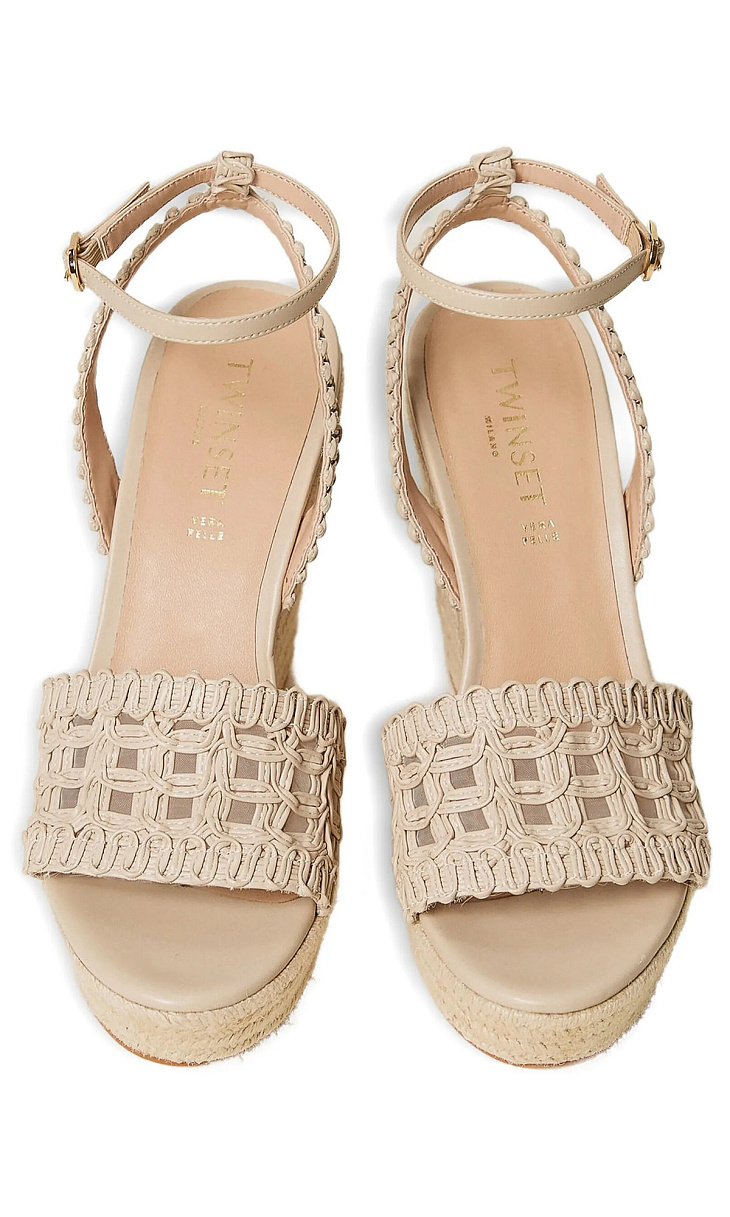 TWINSET: Босоножки на танкетке