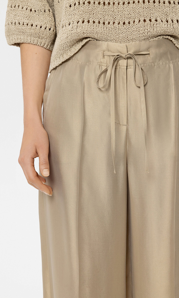 LUISA CERANO: Широкие брюки с шелком