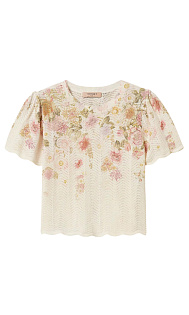 Пуловер из льна и хлопка