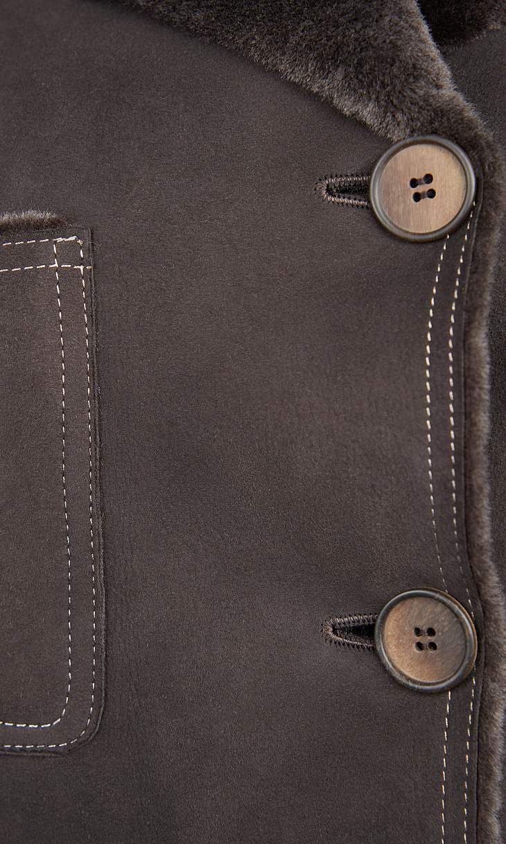 MARION FASHION: Дубленка с карманами