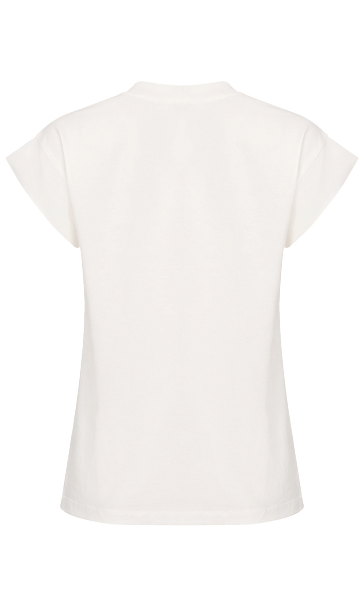 TWINSET: Футболка с вышитым логотипом