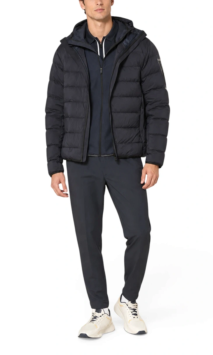HUGO BOSS: Пуховик с капюшоном