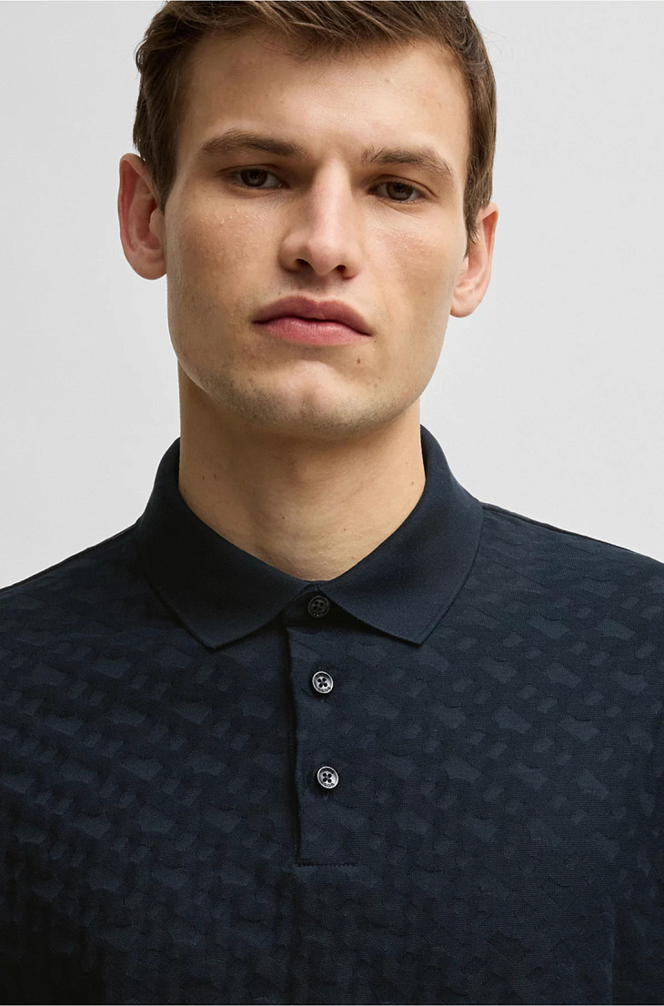 HUGO BOSS: Поло с монограммой