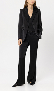 Атласные брюки клеш