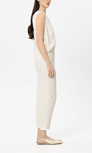 Укороченные брюки из льна