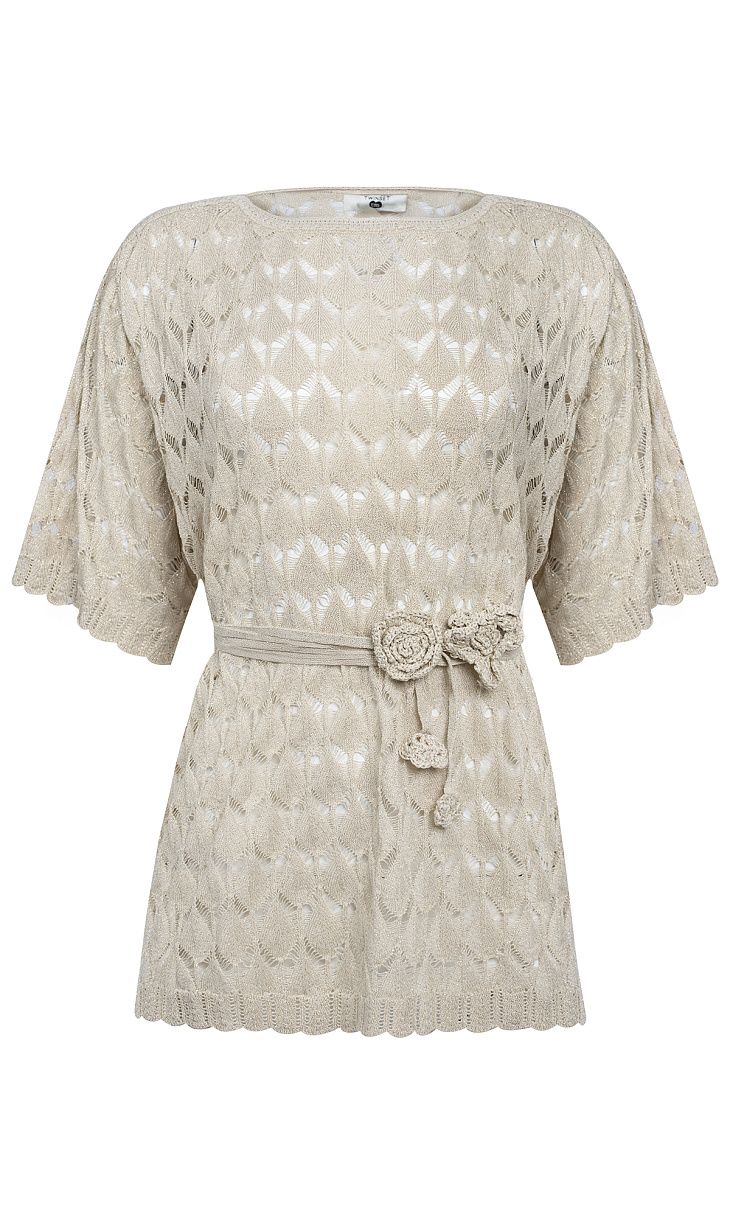 TWINSET: Вязаный пуловер с поясом