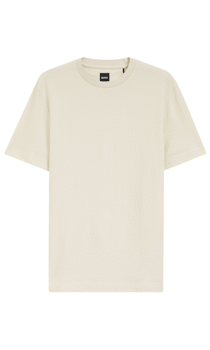 HUGO BOSS: Футболка с жаккардовым узором